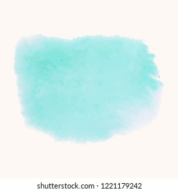 Turquoise watercolor style banner vector