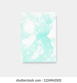 Vetor de pôster estilo aquarela turquesa