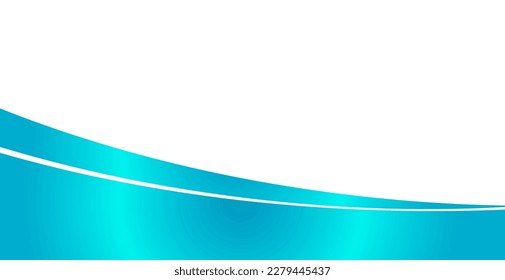 Turquoise wave background. For wallpaper, cover, web banner, poster, placard and vivid presentation. Wave design background for business card, voucher template, text message and flyer. Elegant vector