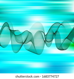 
TURQUOISE WAVE ON COLOR BACKGROUND DESIGN ELEMENT