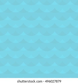 Turquoise wave seamless pattern. Vector background. Minimal design.
