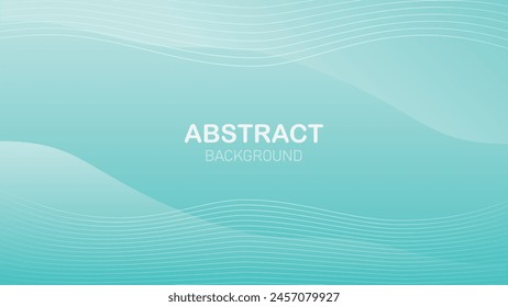 Turquoise Waves Abstract Vector Background Editable Template