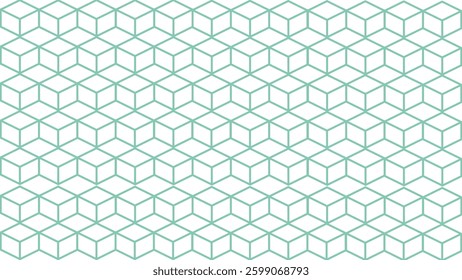 Turquoise and white honeycomb seamless pattern as a background	