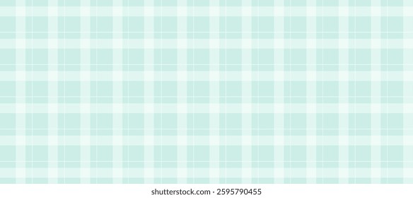 Turquoise and white plaid fabric checkered texture background