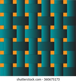 Turquoise wicker. Vector illustration