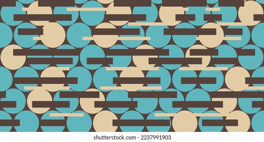 Los círculos turquesa y amarilla son abstractos. Para las medias almohadas, papel pintado, impresión interior. Vector para impresión sin fisuras, patrón para diseño elegante de superficies.