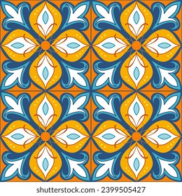 amarillo turquesa , patrón de marineros índigo. Ornamento de época marroquí como fondo, para tela, papel pintado, textiles, sitios web, decoración doméstica (almohadas, toallas, servilletas), vajilla