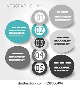 turquoisebig bubble infographic with big rings. infographic concept.