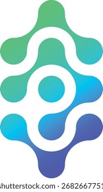 
Um metabolito azul-turquesa é uma forma geométrica abstrata. Formas de moléculas líquidas ligadas, pontos ligados. Um elemento de design de transformação vetorial para banners, colagens e logotipos. Ilustração isolada de vetor
