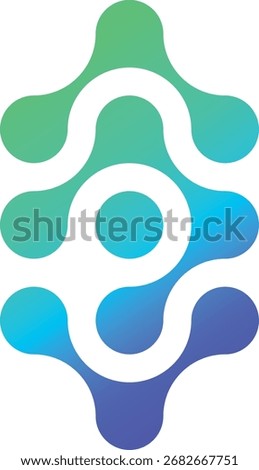 
A turquoise-blue metaball is an abstract geometric shape. Linked liquid molecule shapes, connected dots. A vector morphing design element for banners, collages, and logos. Isolated vector illustratio