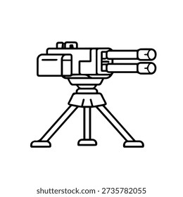 Turret line icon vector on a white background
Vector line icon