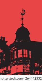 Turret and weathervane Oxford England