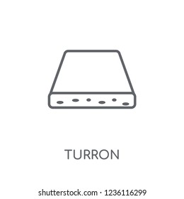 Turron linear icon. Modern outline Turron logo concept on white background from Culture collection. Suitable for use on web apps, mobile apps and print media.