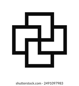 Tursaansydan vector symbol heart of Tursas - Finnish neo pagan symbol