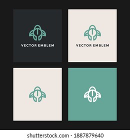 turtle abstract logo for animals vector design template