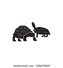 Turtle animal cartoon icon vector illustration