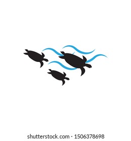 Turtle animal cartoon icon vector illustration