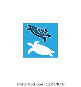 Turtle animal cartoon icon vector illustration