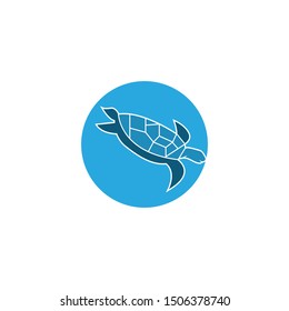 Turtle animal cartoon icon vector illustration