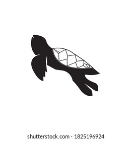 Turtle animal cartoon icon vector illustration