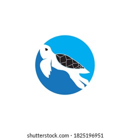 Turtle animal cartoon icon vector illustration