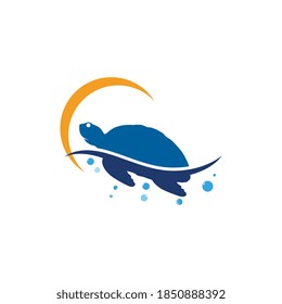 Turtle animal cartoon icon vector illustration