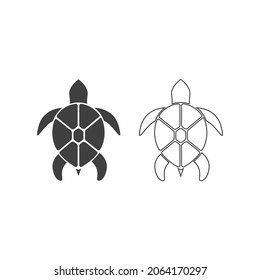 Turtle animal cartoon icon vector illustration