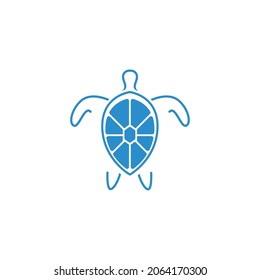 Turtle animal cartoon icon vector illustration