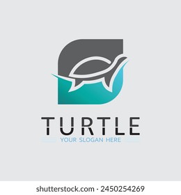 Turtle animal cartoon icon vector illustration