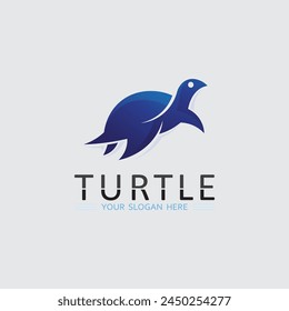 Turtle animal cartoon icon vector illustration