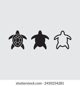 Turtle animal cartoon icon vector illustration