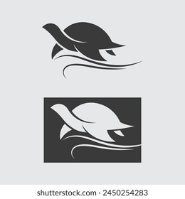 Turtle animal cartoon icon vector illustration