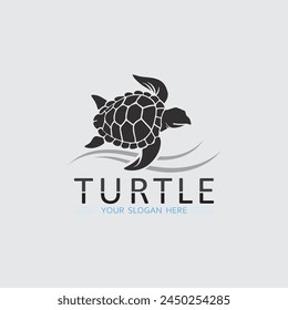 Turtle animal cartoon icon vector illustration