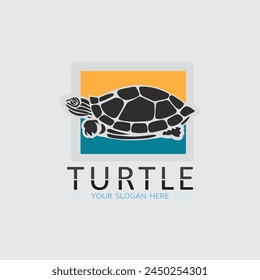 Turtle animal cartoon icon vector illustration