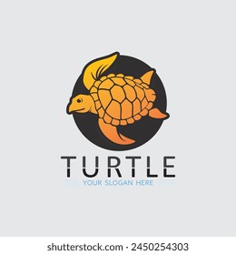 Turtle animal cartoon icon vector illustration