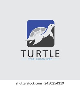 Turtle animal cartoon icon vector illustration