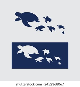 Turtle animal cartoon icon vector illustration