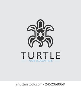 Turtle animal cartoon icon vector illustration