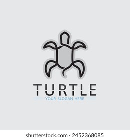 Turtle animal cartoon icon vector illustration