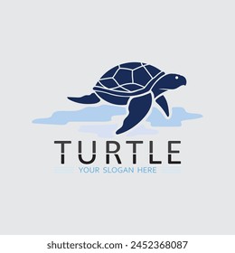 Turtle animal cartoon icon vector illustration