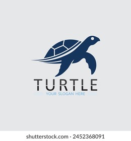 Turtle animal cartoon icon vector illustration