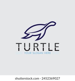 Turtle animal cartoon icon vector illustration