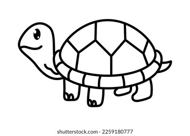 turtle animal coloring style icon