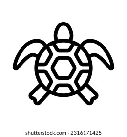 Turtle, Animal Flat Icon Logo Illustration. Animal Icon-set. Suitable For Web Design, Logo, App.
