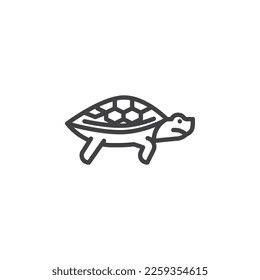 Turtle animal line icon. linear style sign for mobile concept and web design. Tortoise outline vector icon. Symbol, logo illustration. Vector graphics