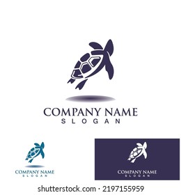 Turtle animal logo image design template vector