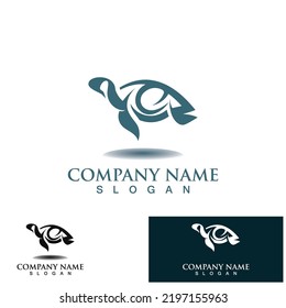 Turtle animal logo image design template vector
