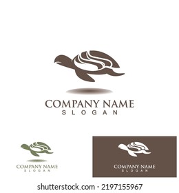 Turtle animal logo image design template vector
