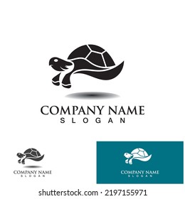 Turtle animal logo image design template vector