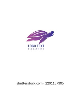 Turtle animal logo image design template vector